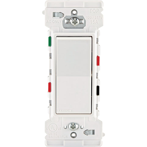 Leviton Decora Edge Quiet 3-Way Switch; Mfg #M02-E5603-0MW