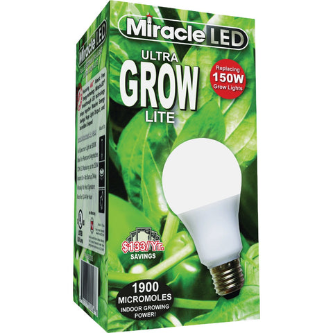 Miracle LED Ultra Grow Daylight LED Plant Light Bulb; Mfg #605038