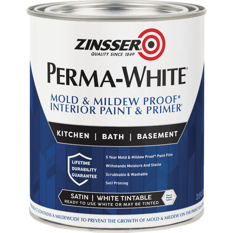 Zinsser Perma-White Mold And Mildew-Proof Interior Paint; Mfg #2704