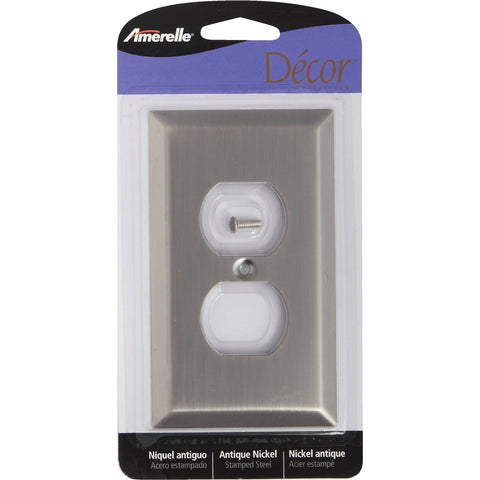 Amerelle Stamped Steel Outlet Wall Plate; Mfg #163DAN