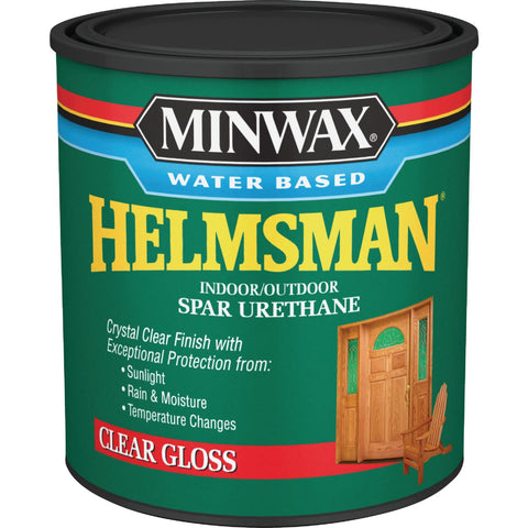 Minwax Helmsman Water-Based Spar Interior/Exterior Varnish; Mfg #630500444