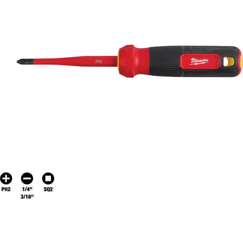 Milwaukee 4-In-1 1000V Insulated Slim Tip Multi-Bit Screwdriver; Mfg #48-22-2216
