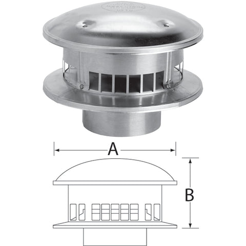 SELKIRK RV Gas Vent Cap; Mfg #105800