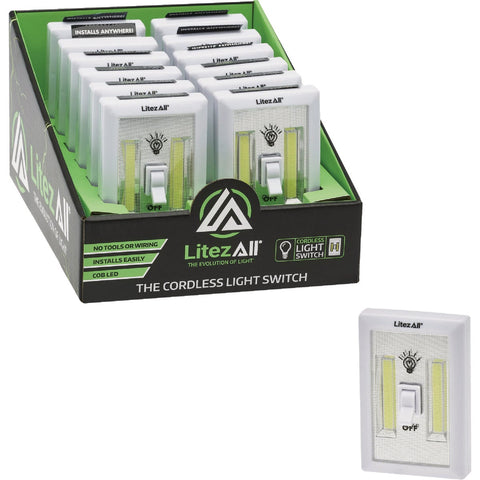 LitezAll COB LED Wireless Light Switch; Mfg #20756