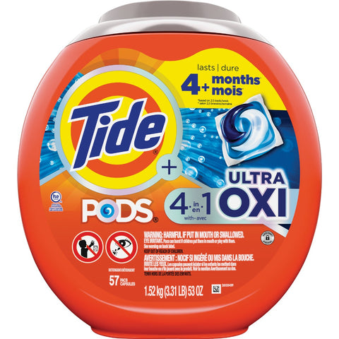 Tide Pods 4-In-1 Ultra Oxy Laundry Detergent; Mfg #3077209164