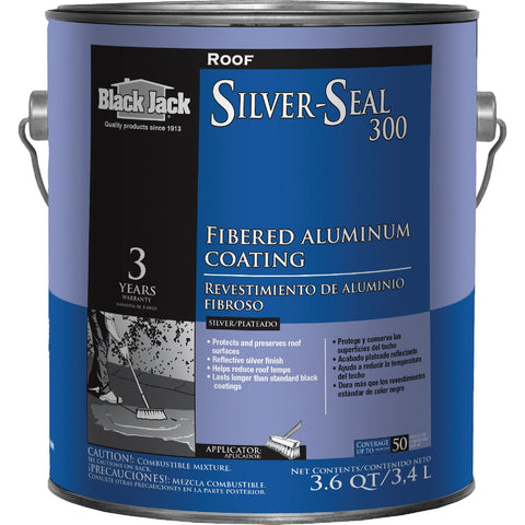 Black Jack Silver-Seal Fibered Aluminum Reflective Roof Coating; Mfg #5175-A-34