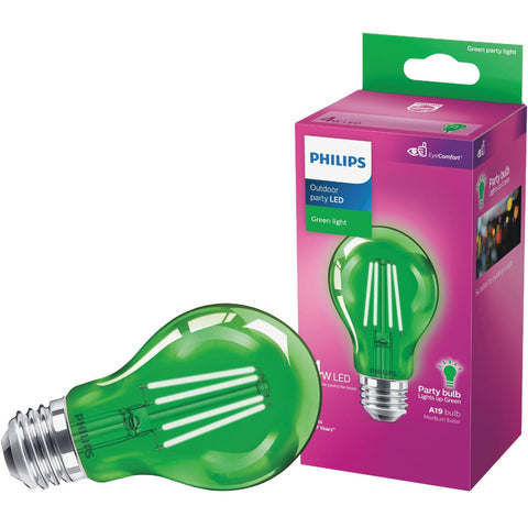 Philips A19 Medium Indoor/Outdoor LED Decorative Party Light Bulb; Mfg #568873