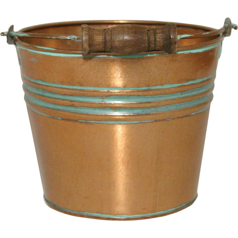 Robert Allen Vintage Banded Metal Planter; Mfg #MPT01624