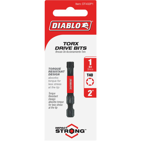 Diablo Power Impact Screwdriver Bit; Mfg #DT402P1