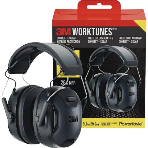 3M WorkTunes Connect + Solar Wireless Bluetooth Earmuffs; Mfg #90573-DC