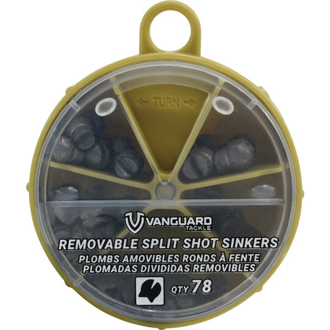 Vanguard 79-Piece Removable Split Shot Sinker Kit Assortment; Mfg #VREMSS-78
