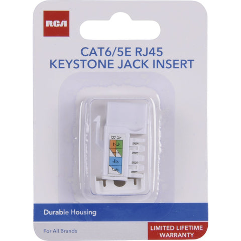 RCA CAT6/5E Cat-5 Connector; Mfg #TPHKJRJ45EV