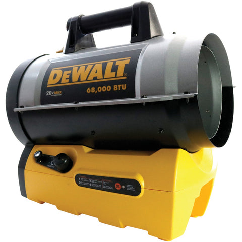 DeWalt Cordless Propane Forced Air Heater; Mfg #F340661