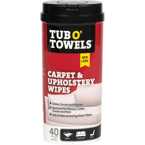 Tub O' Towels Carpet/Upholstery Scrubbing Wipes; Mfg #TW40-CP