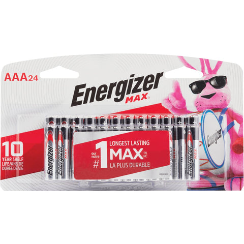 Energizer Max AAA Alkaline Battery; Mfg #E92BP-24