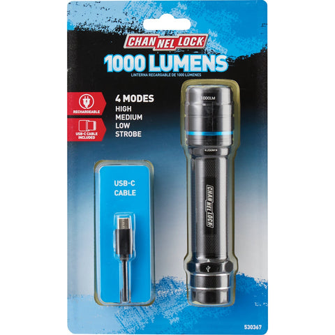 Channellock 1000 Lm. Flashlight; Mfg #530367