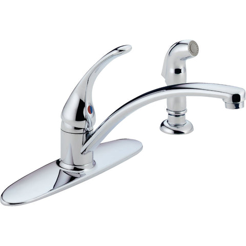 Delta Foundations Single Handle Kitchen Faucet with Sprayer; Mfg #B4410LF