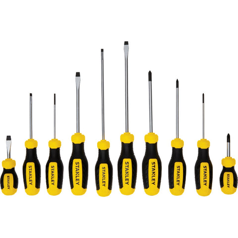 Stanley 10-Piece Screwdriver Set w/Blk Phosphate Coating; Mfg #STHT60799