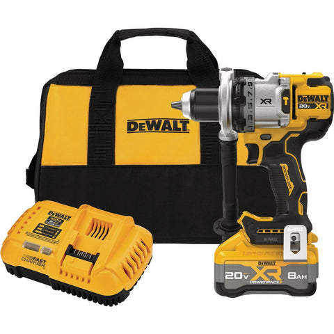 DEWALT 20V MAX XR Brushless 1/2 In. 3-Speed Cordless Hammer Drill Kit; Mfg #DCD1007WW1