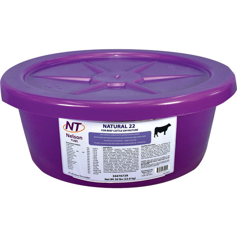 Nelson Tubs Natural 22 Beef Cattle Feed Supplement; Mfg #34476729