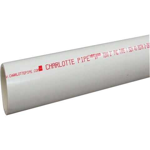 Charlotte Pipe PVC DWV/Pressure Dual Rated Schedule 40 Pipe; Mfg #PVC 07600  0600