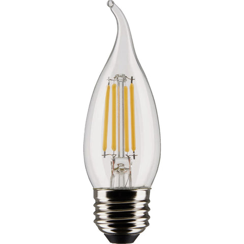 Satco CA10 Medium Base Traditional Look LED Decorative Light Bulb; Mfg #S21849