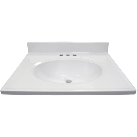 Modular Vanity Tops Oval Vanity Top w/Non-Drip Edge; Mfg #1925OH103111B010110