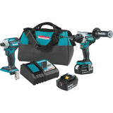 Makita 2-Tool Hammer Drill/Driver & 4-Speed Impact Driver Cordless Tool Combo Kit; Mfg #XT288T