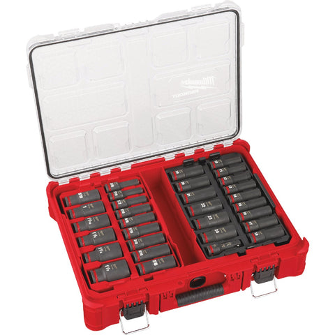 Milwaukee SHOCKWAVE 31-Piece 1/2 In. Deep Impact Driver Set; Mfg #49-66-6806