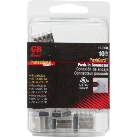 Gardner Bender PushGard Push-In Connector; Mfg #19-PC8