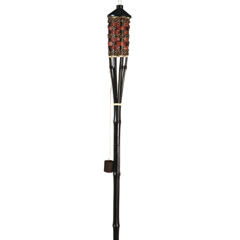 Outdoor Expressions Rattan Weave Patio Torch; Mfg #BT15089