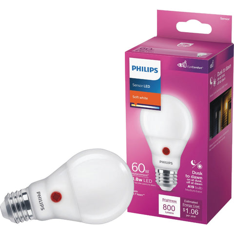 Philips A19 Medium Dusk To Dawn LED Light Bulb; Mfg #573238