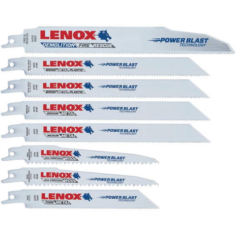 Lenox 8 Reciprocating Saw Blade Set; Mfg #1498110RKPE