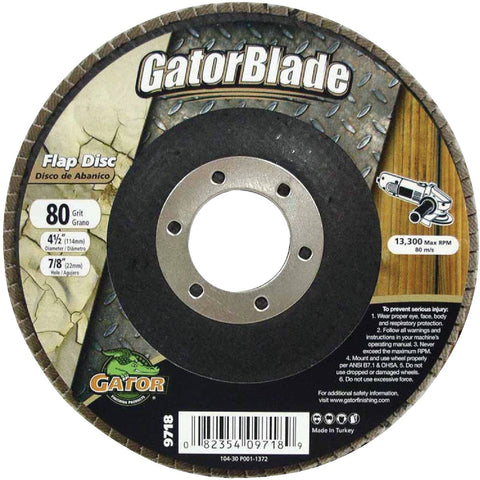 Gator Blade Type 29 Angle Grinder Flap Disc; Mfg #9718
