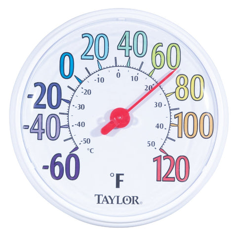 Taylor ColorTrack Dial Outdoor Wall Thermometer; Mfg #6714