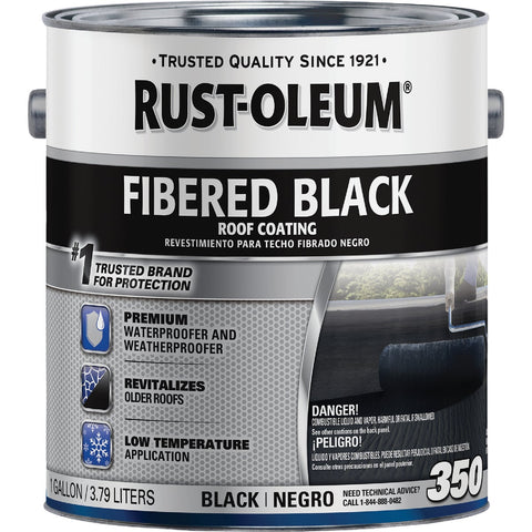 Rust-Oleum 350 Fibered Asphalt Roof Coating; Mfg #301909