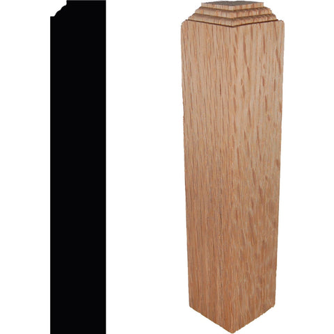 House of Fara Solid Red Oak Outside Corner Block; Mfg #OCO