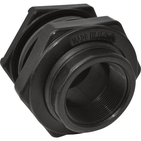 Abbott Polypropylene Bulkhead Fitting; Mfg #TF125PE