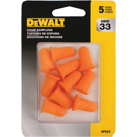 DeWalt Foam Ear Plugs; Mfg #DPG63TC5