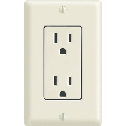 Leviton Decora Duplex Outlet With Wall Plate; Mfg #C26-05675-00T