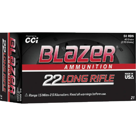CCI Blazer 22 Long Rifle Rimfire Ammunition Cartridges; Mfg #63214
