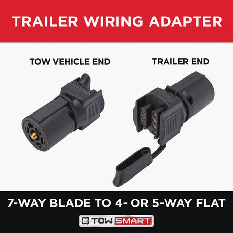 TowSmart Professional 7-Way to 4/5-Flat Plug-In Adapter w/LED Circuit Tester; Mfg #1426
