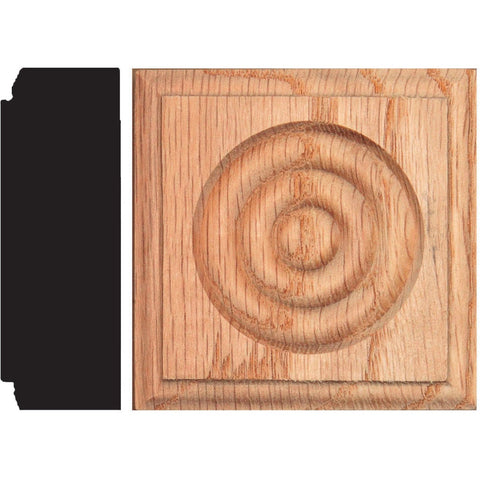 House of Fara Hardwood Rosette Block; Mfg #R30