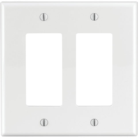 Leviton Decora Unbreakable Rocker Wall Plate; Mfg #R52-PJ262-00W
