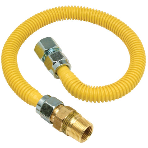 Dormont 5/8 In. OD x 1/2 In. ID Coated SS Gas Connector, 3/4 In. FIP x 1/2 In. MIP; Mfg #XL30C-423MV6TS-48B-101