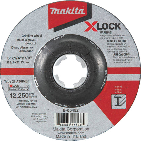 Makita X-LOCK Metal Grinding Cut-Off Wheel; Mfg #E-00452