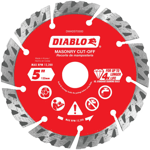 Diablo Segmented Turbo Diamond Blade; Mfg #DMADST0500
