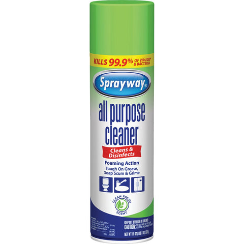 Sprayway Foaming Action All-Purpose Cleaner Disinfectant Spray; Mfg #1000038220