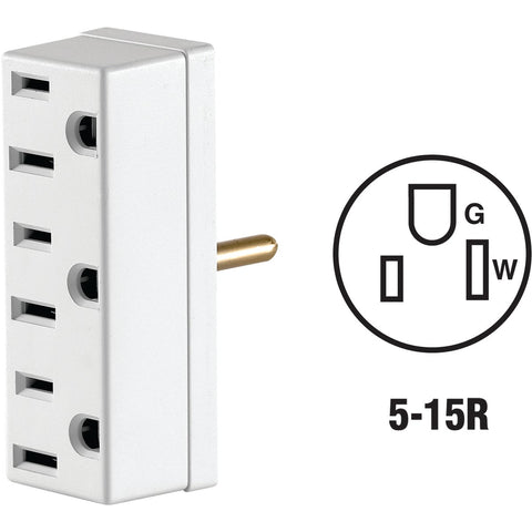 Leviton Triple Outlet Tap; Mfg #C28-00697-01W