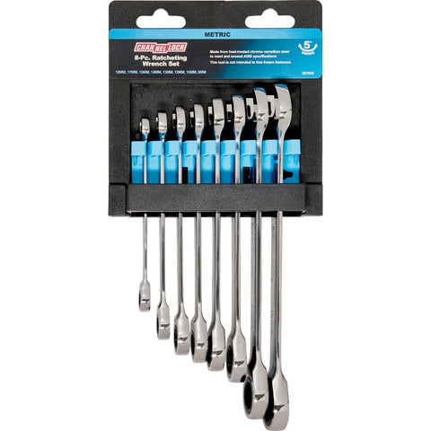Channellock 8-Piece Metric Ratcheting Combination Wrench Set; Mfg #397555